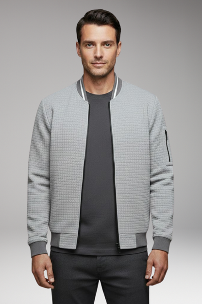 Men's Long Sleeve Jacket Front Zip Closure