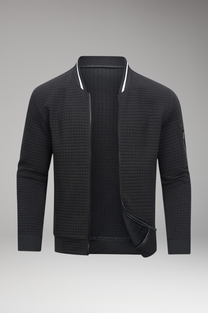 Men's Long Sleeve Jacket Front Zip Closure - VibreMode
