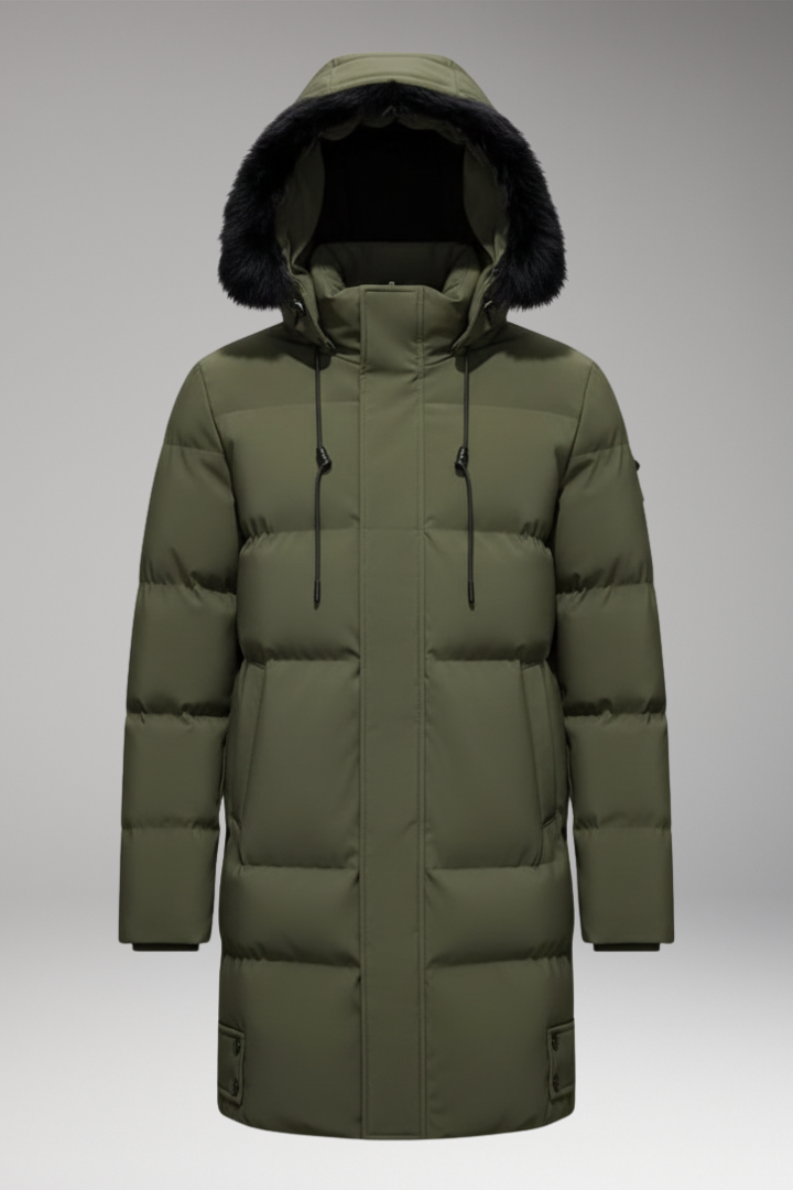 Men's Quilted Hooded Jacket - VibreMode
