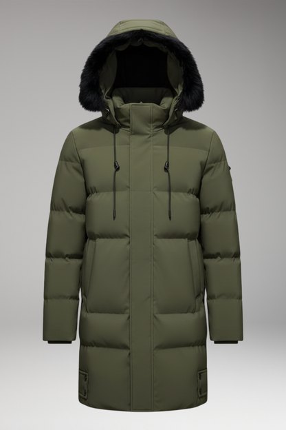 Men's Quilted Hooded Jacket - VibreMode