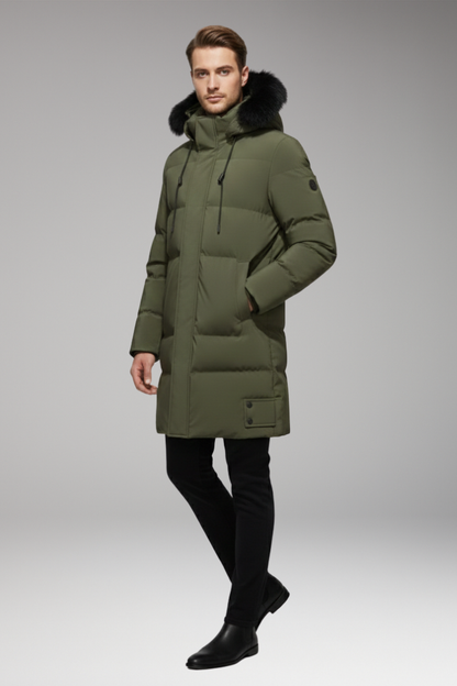 Men's Quilted Hooded Jacket