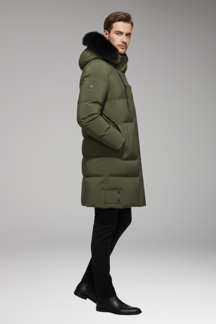 Men's Quilted Hooded Jacket
