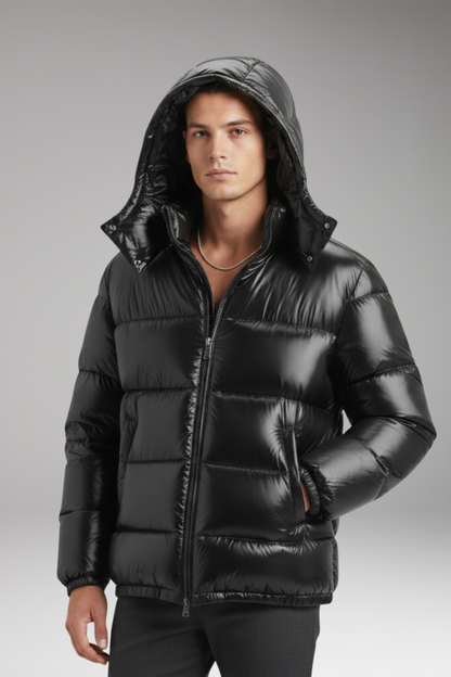 Men's Quilted Hooded Jacket
