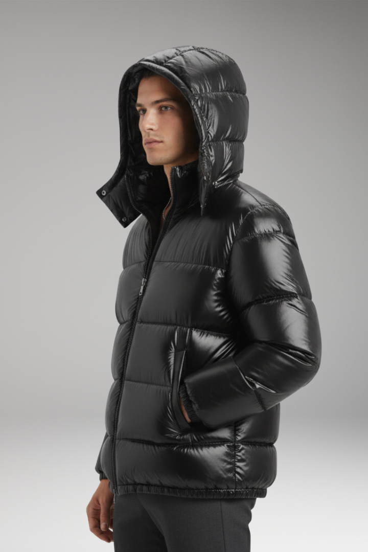 Men's Quilted Hooded Jacket