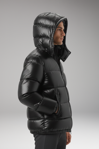 Men's Quilted Hooded Jacket