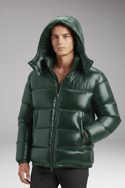 Men's Quilted Hooded Jacket