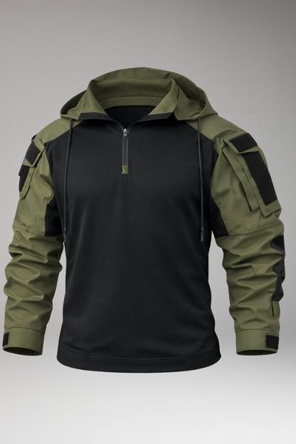 Men's Hooded Jacket with Sleeve Pockets - VibreMode
