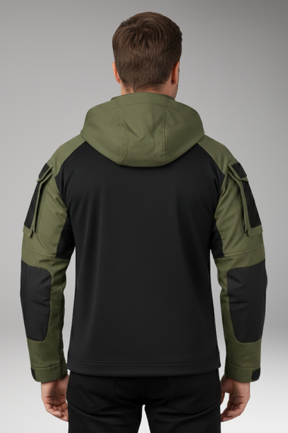 Men's Hooded Jacket with Sleeve Pockets