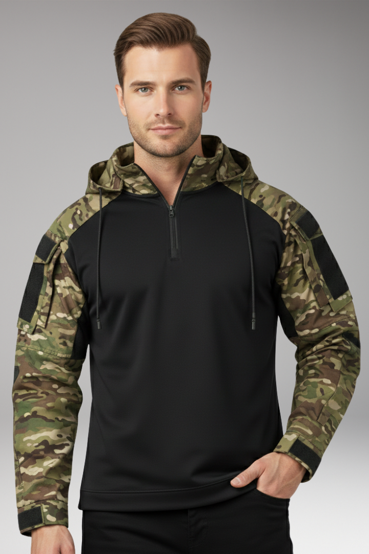 Men's Hooded Jacket with Sleeve Pockets