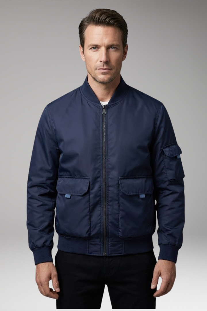 Men's Jacket Practical Pockets Elastic Cuffs