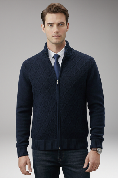 Men's Quilted Jacket Knitted Sleeves