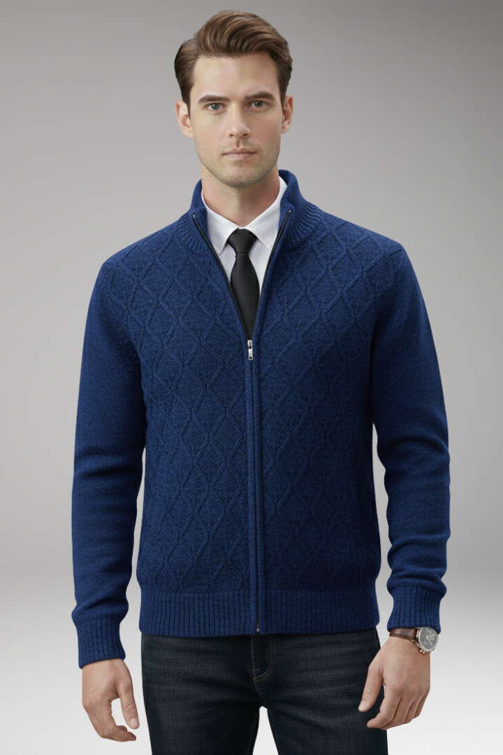 Men's Quilted Jacket Knitted Sleeves