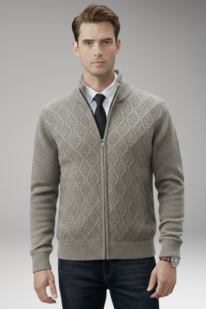 Men's Quilted Jacket Knitted Sleeves