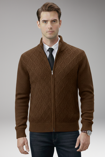 Men's Quilted Jacket Knitted Sleeves