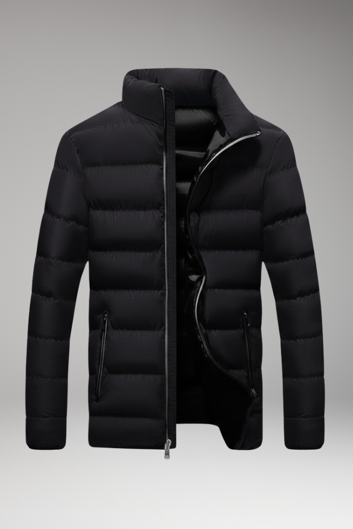 Men's Quilted Jacket Zip Pockets - VibreMode