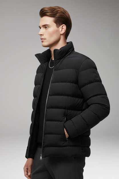 Men's Quilted Jacket Zip Pockets