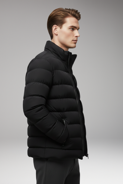 Men's Quilted Jacket Zip Pockets