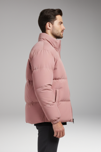 Men's Quilted Jacket Zipper Closure