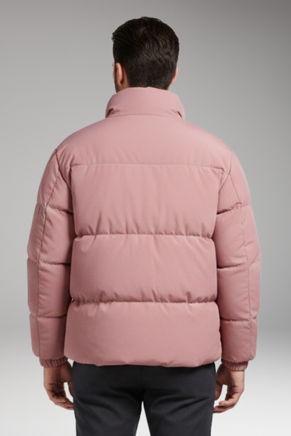 Men's Quilted Jacket Zipper Closure