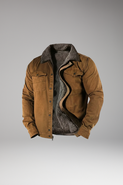 Men's Sherpa Lined Woven Jacket - VibreMode