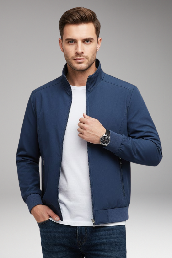Men's Stand-Up Collar Zip Jacket