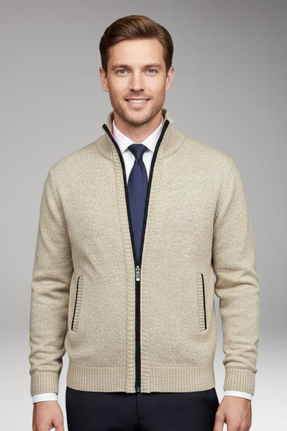 Men's Zipper Jacket Stand-Up Collar