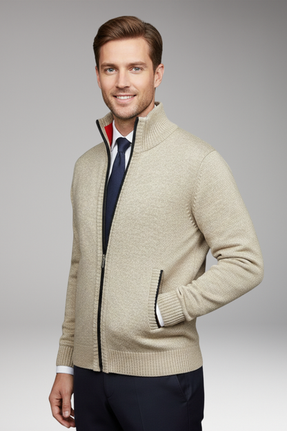 Men's Zipper Jacket Stand-Up Collar