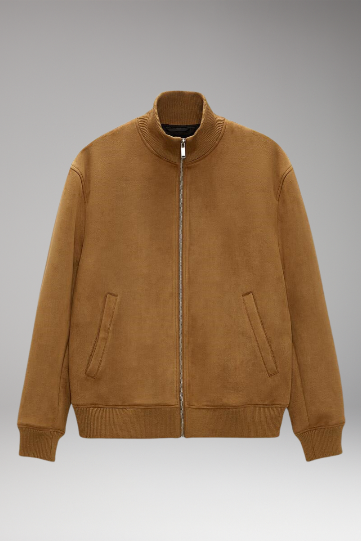 Men's Stand Collar Jacket Elastic Cuffs - VibreMode