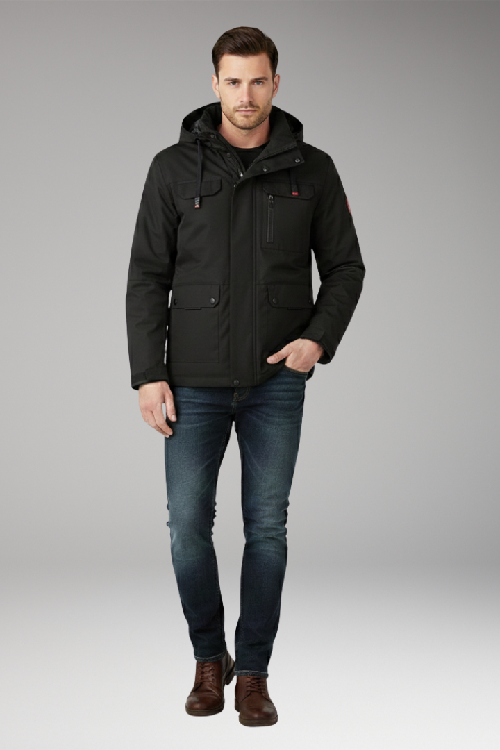 Men's Stand Collar Full Zip Jacket