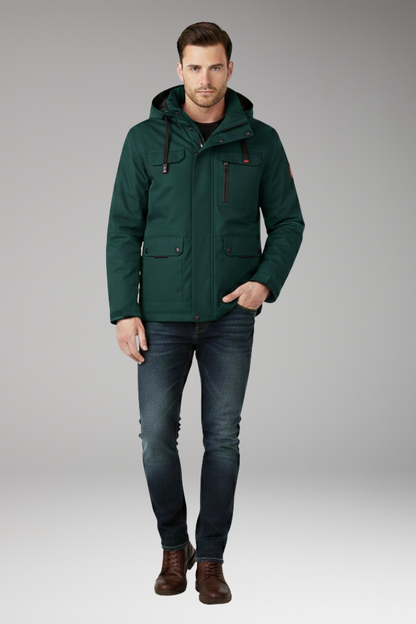 Men's Stand Collar Full Zip Jacket