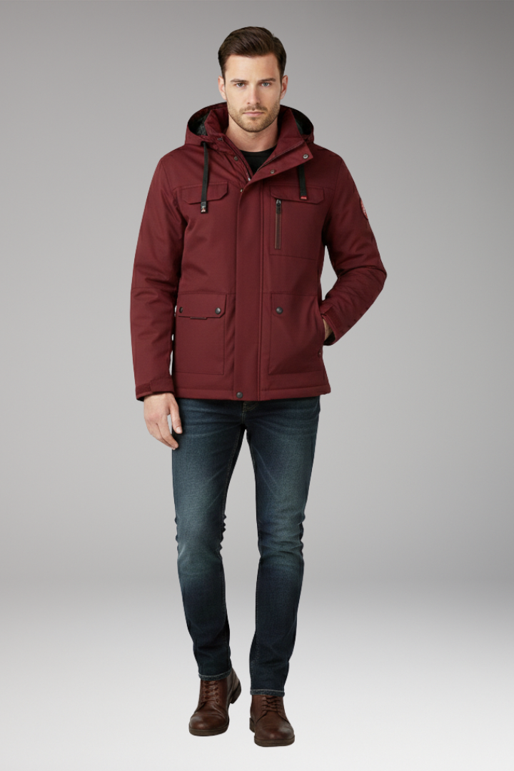 Men's Stand Collar Full Zip Jacket