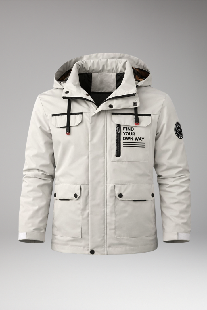 Men's Stand Collar Full Zip Jacket - VibreMode