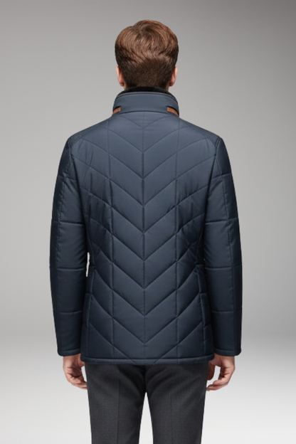 Men's Quilted Jacket Stand Collar