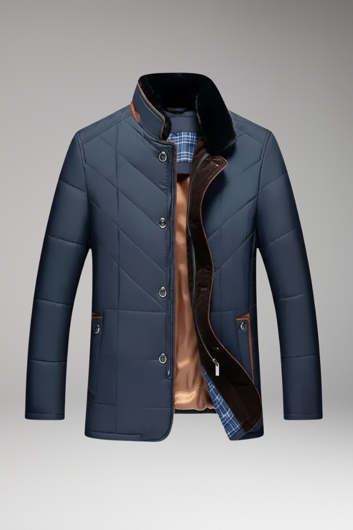 Men's Quilted Jacket Stand Collar - VibreMode