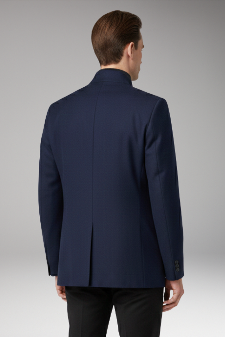 Men's Straight Cut Jacket Structured Collar