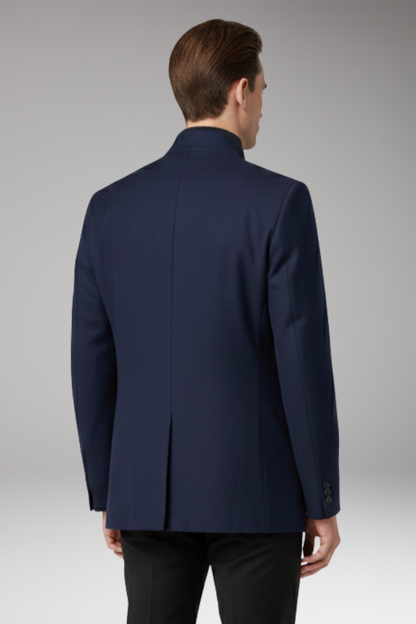 Men's Straight Cut Jacket Structured Collar