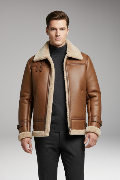 Men's Synthetic Jacket Front Zipper