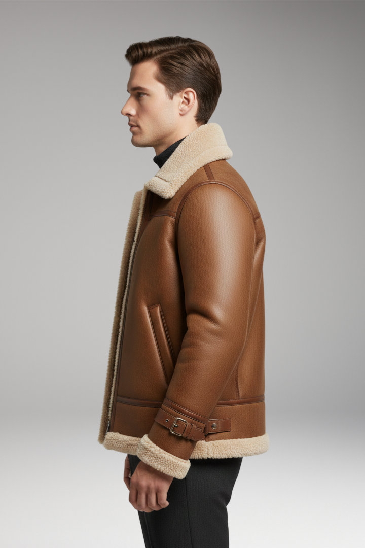 Men's Synthetic Jacket Front Zipper