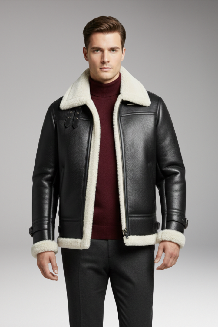 Men's Synthetic Jacket Front Zipper