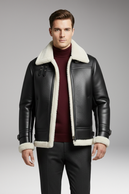 Men's Synthetic Jacket Front Zipper