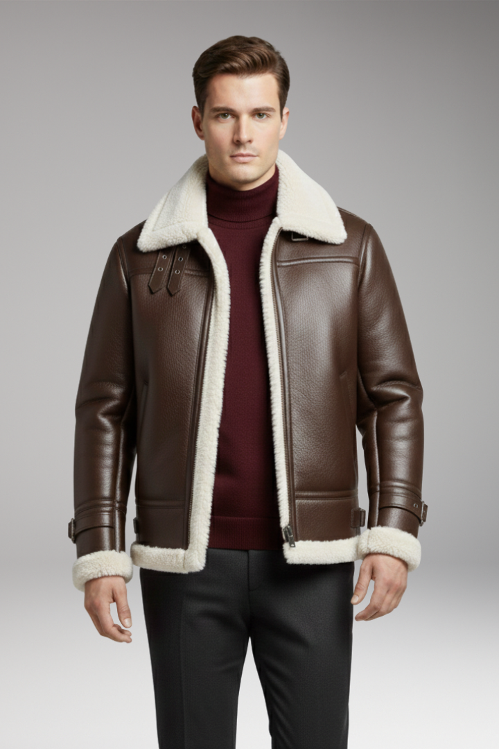 Men's Synthetic Jacket Front Zipper