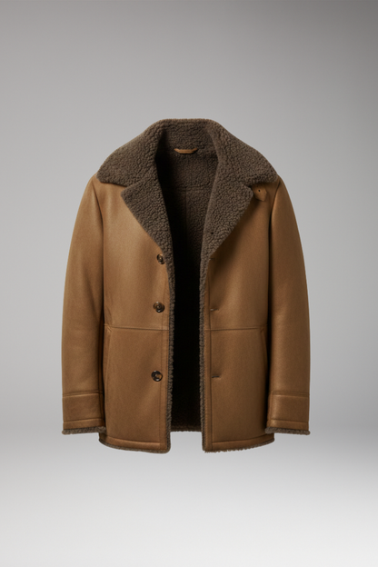 Men's Fleece Lined Jacket Wide Collar - VibreMode