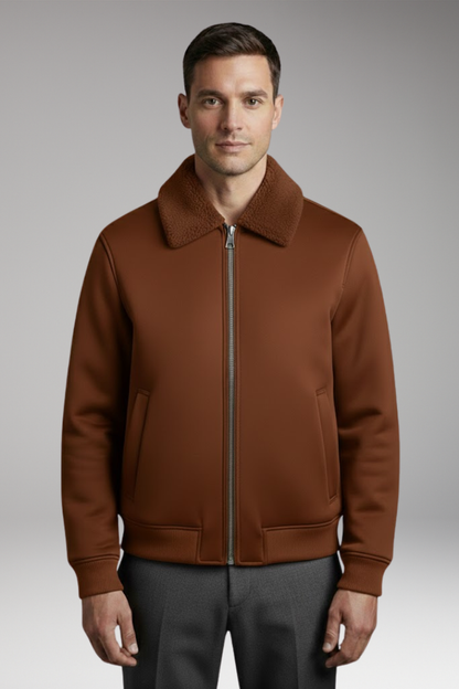 Men's Zip Jacket Ribbed Cuffs