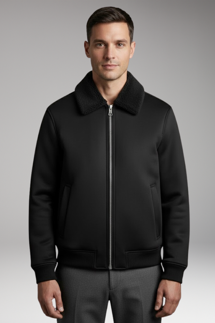 Men's Zip Jacket Ribbed Cuffs