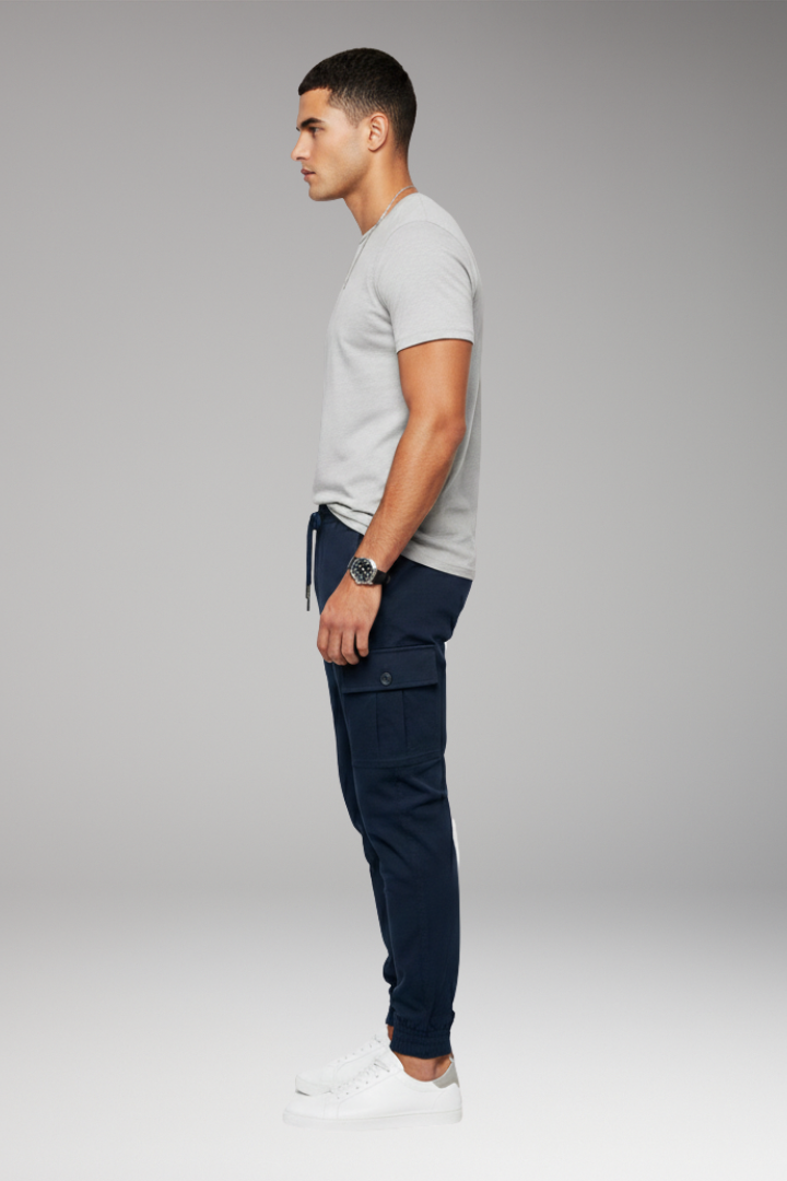 Men's Jogger Pants Elastic Waist Cargo Pockets