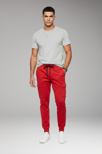 Men's Jogger Pants Elastic Waist Cargo Pockets