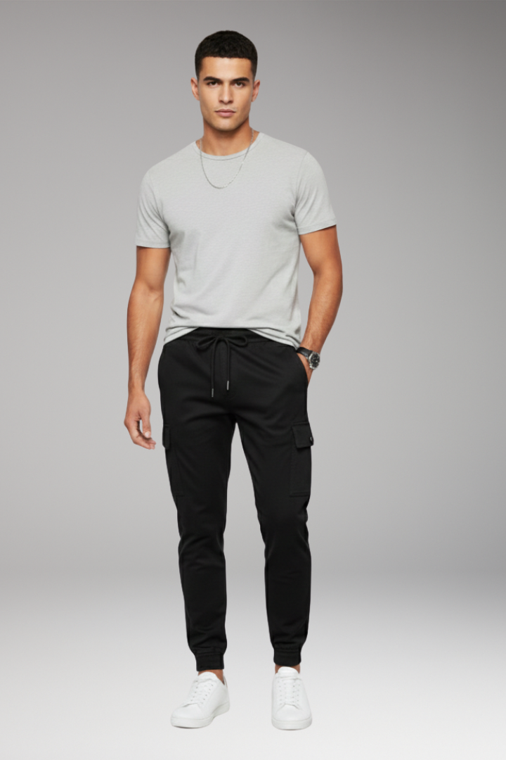Men's Jogger Pants Elastic Waist Cargo Pockets