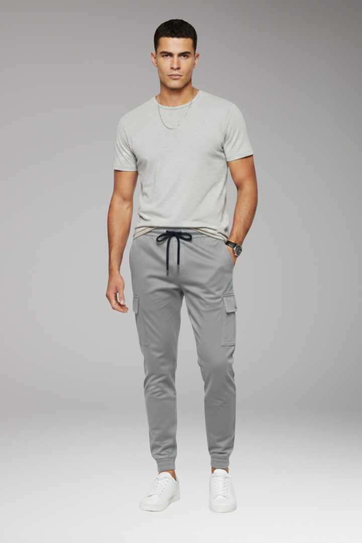 Men's Jogger Pants Elastic Waist Cargo Pockets
