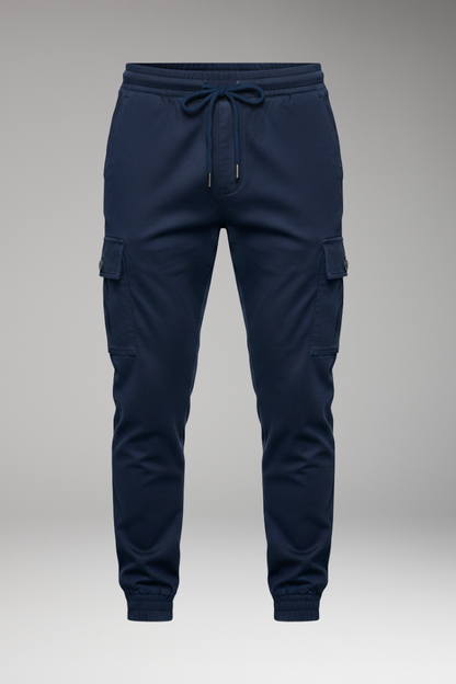 Men's Jogger Pants Elastic Waist Cargo Pockets - VibreMode