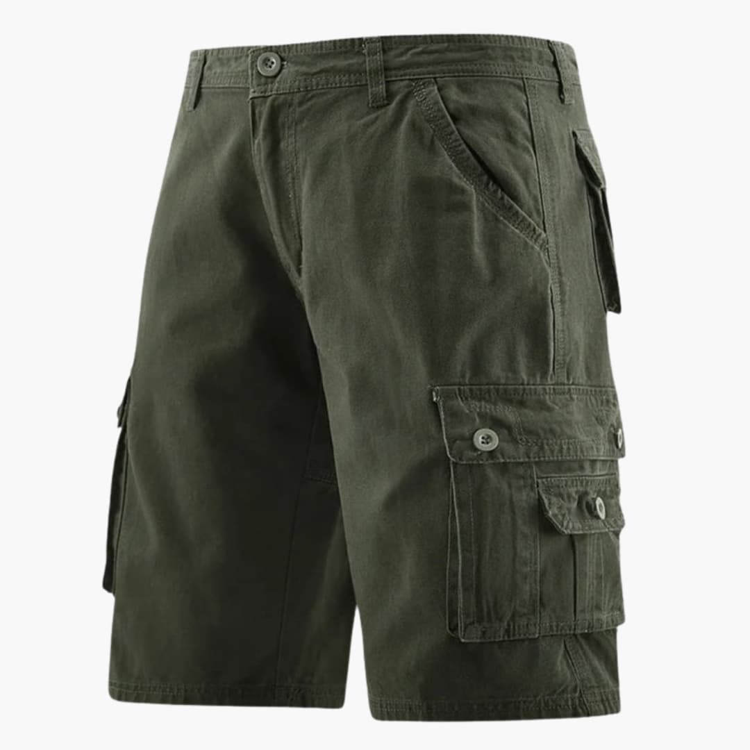 Men's Cargo Shorts Elastic Waistband Utility Pockets - VibreMode